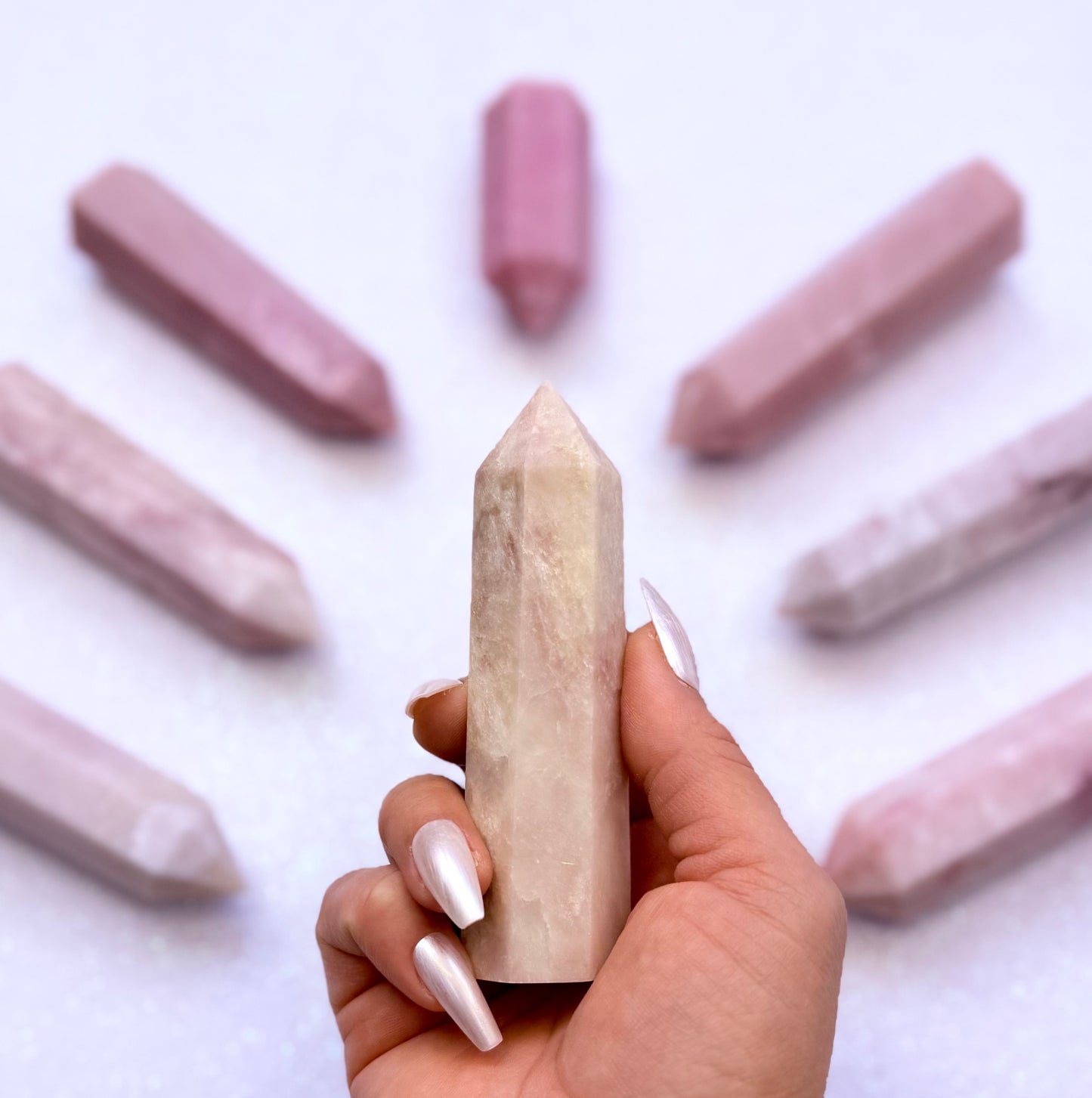 Pink Peruvian Opal Point Generator Tower 116g #6