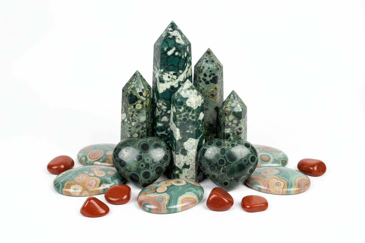 ALL JASPER CRYSTALS