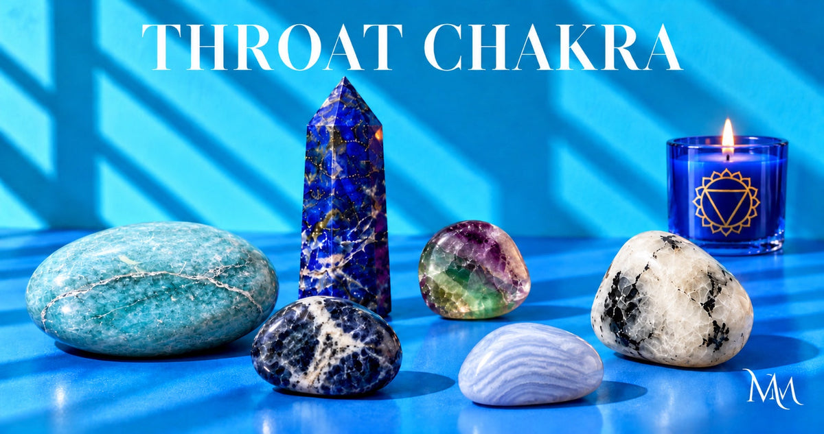 Throat Chakra crystal collection