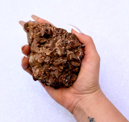 Rare Red, White, Brown and Lemon Calcite Dogtooth Cluster From Mexico 467g #2