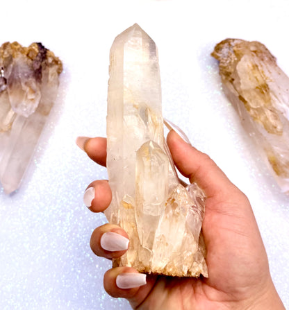 Himalayan Cathedral Clear Golden Quartz Cluster “Houston” 352g