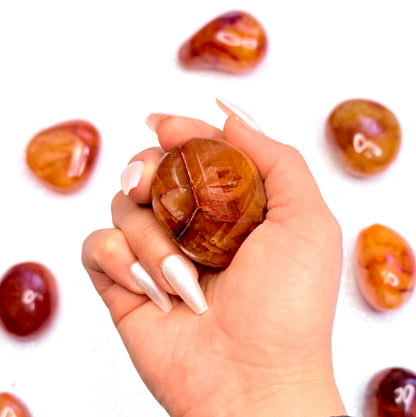 Carnelian Palm Stone #8 77g