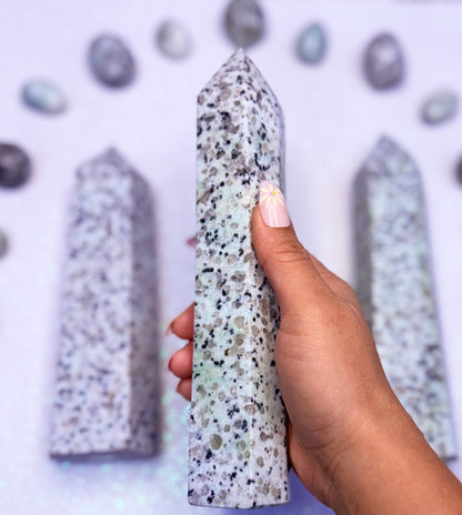 Kiwi Jasper Point Generator Crystal Tower 'Kendall' 0.613kg