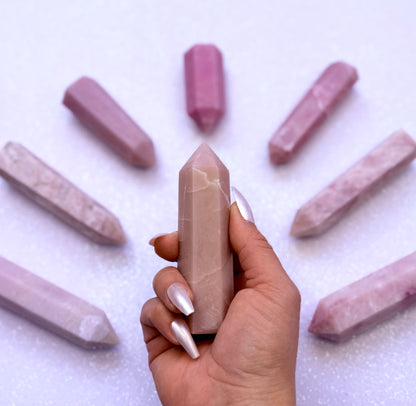 Pink Peruvian Opal Point Generator Tower 142g #1