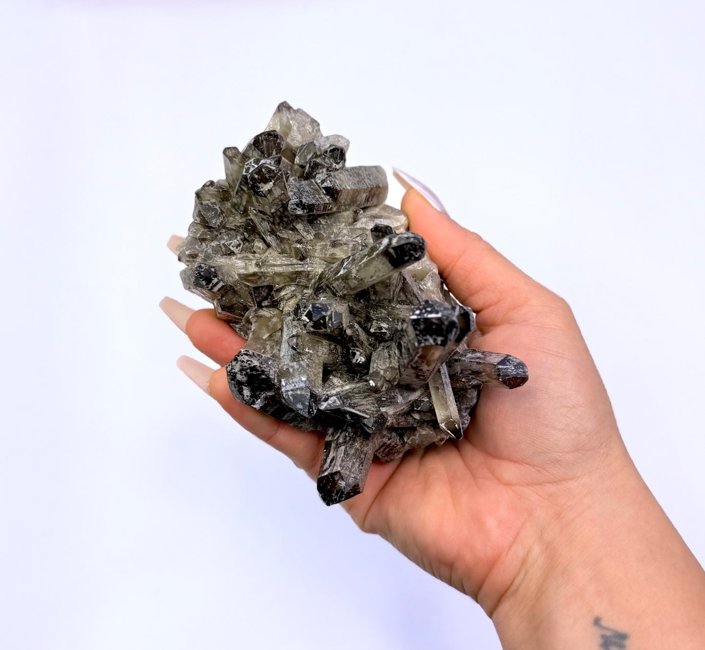 Smoky Quartz Irradiated Cluster 'Shiloh' 418g