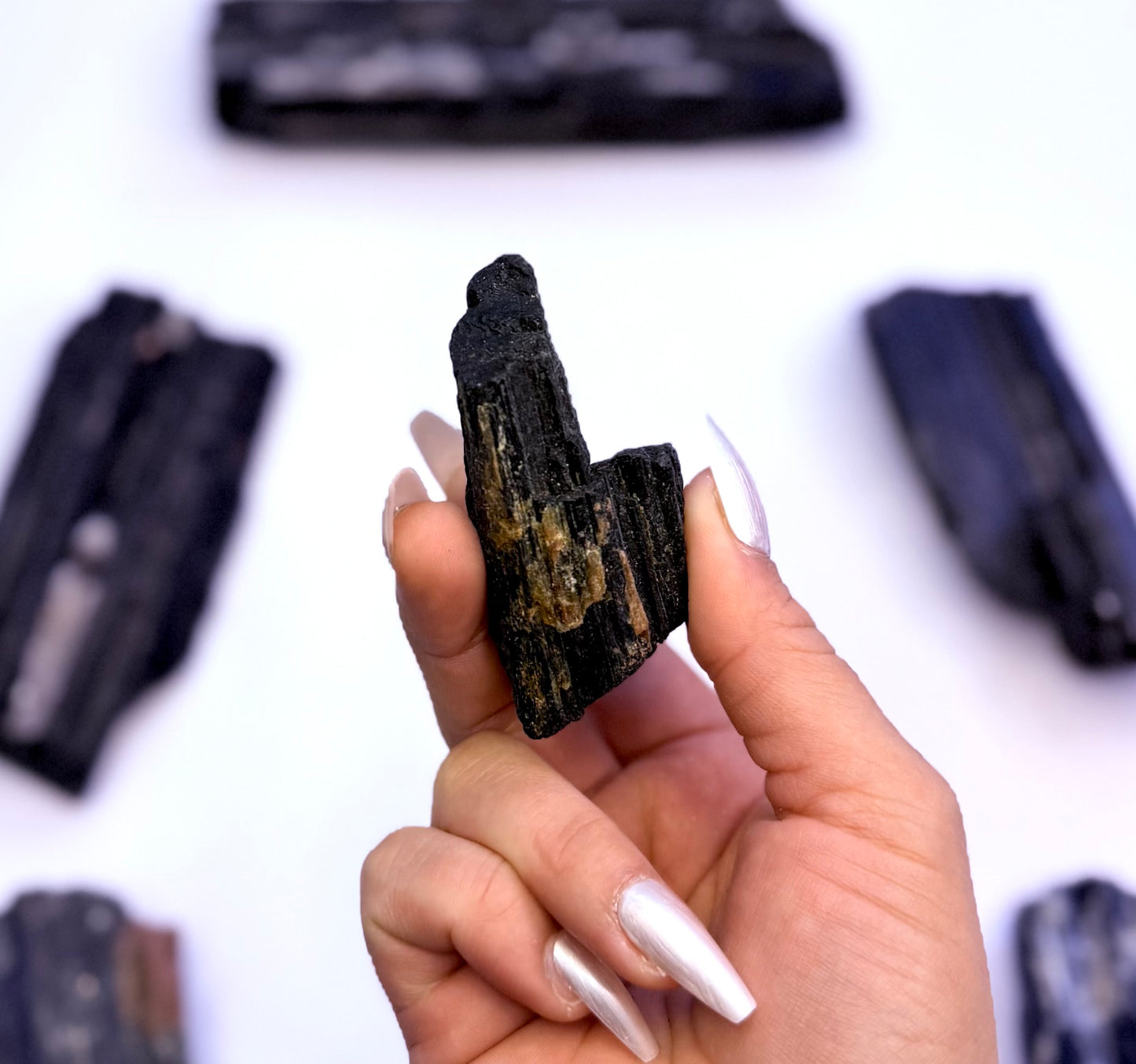 Black Tourmaline with Mica Raw 94g #11