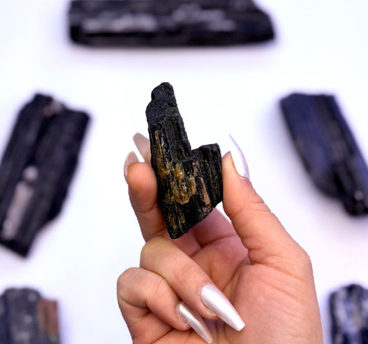 Black Tourmaline with Mica Raw 94g #11