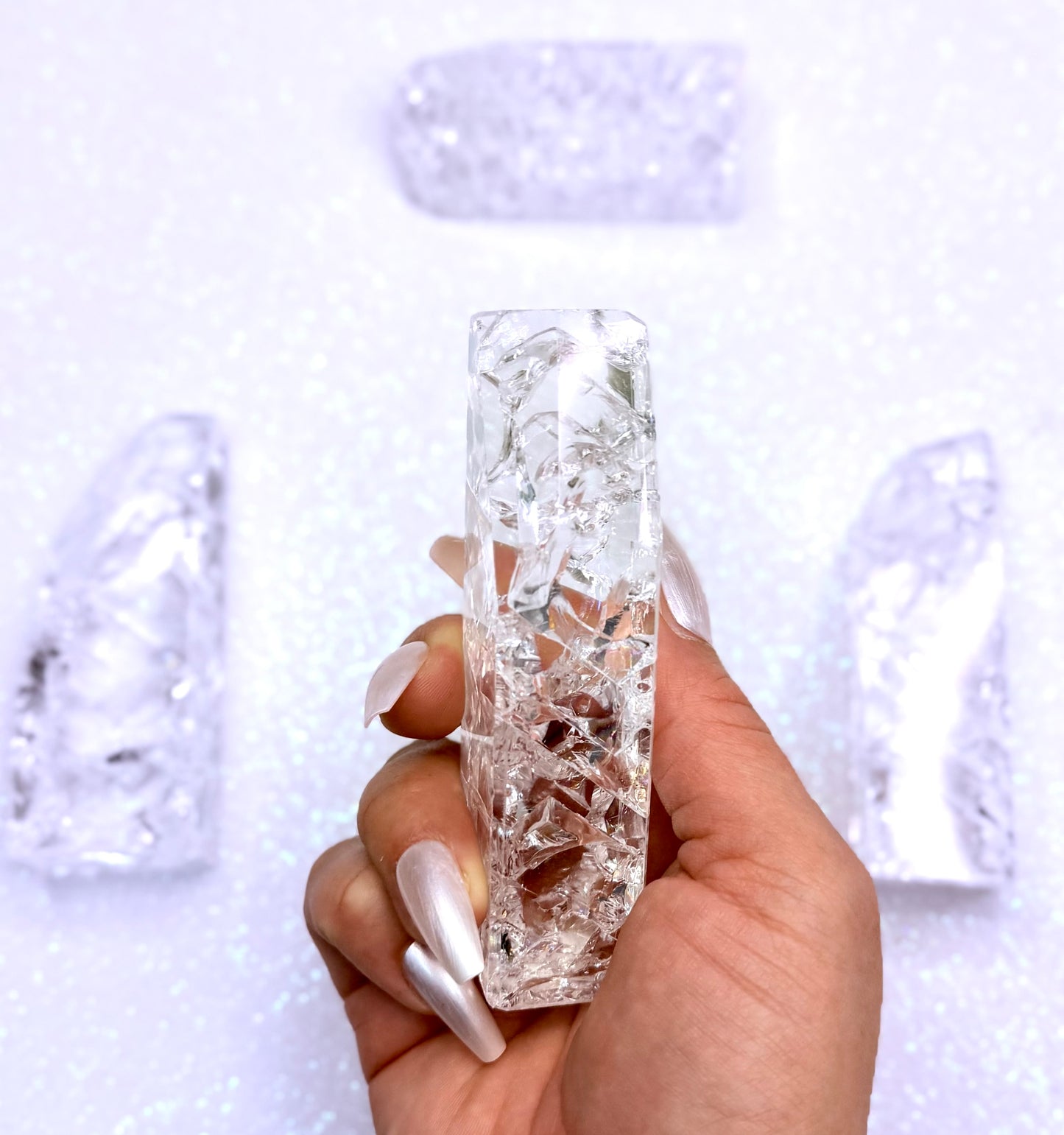 Crackle Quartz Freeform Tower 155g #2