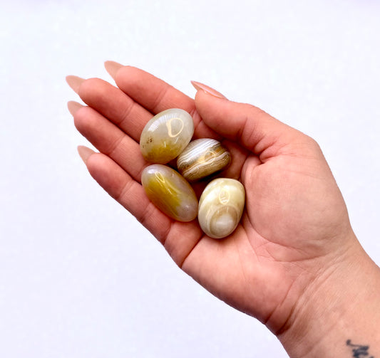 Yellow Agate Tumble Stone Large