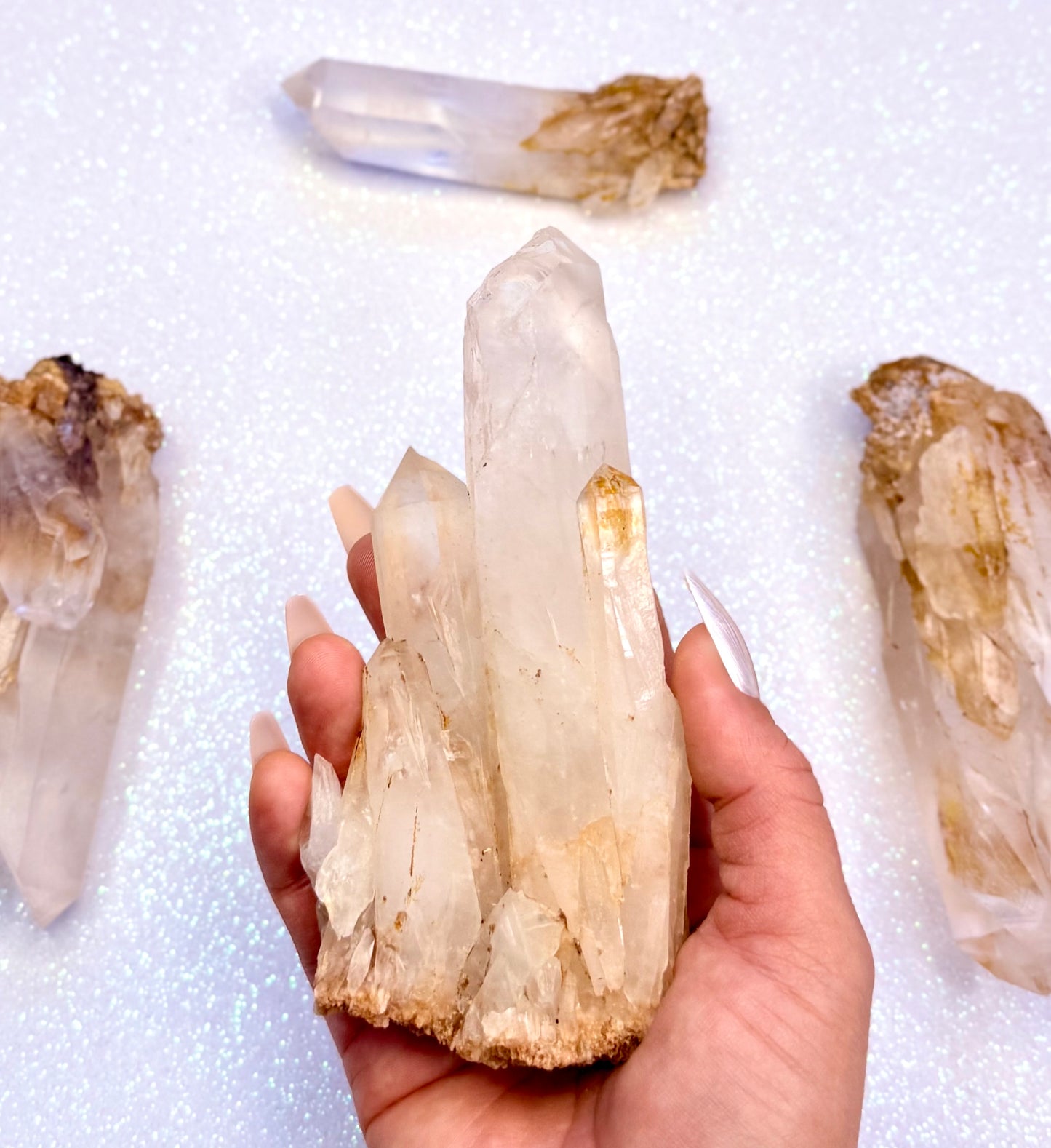 Himalayan Cathedral Clear Golden Quartz Cluster “Harlem” 316g