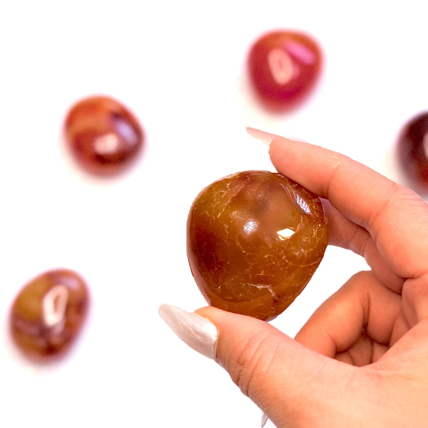 Carnelian Palm Stone #1 71g