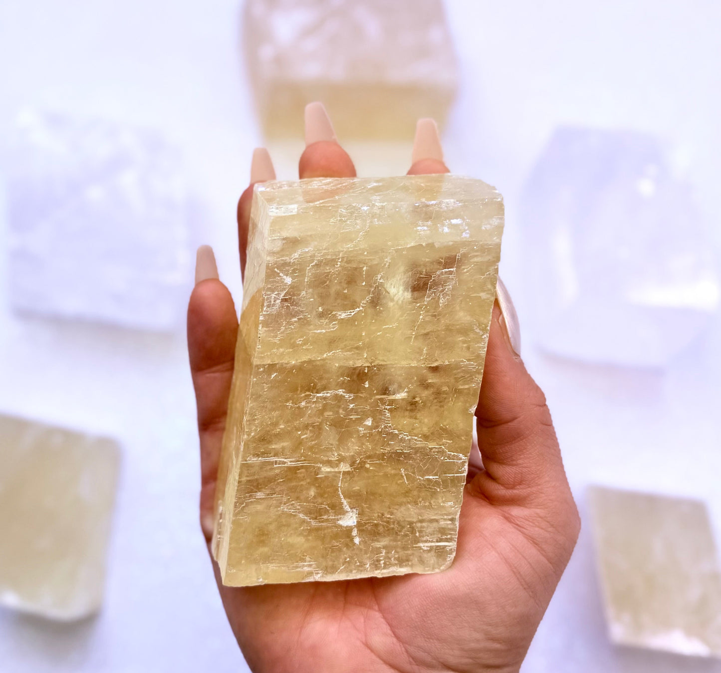 Orange Iceland Spar Honey Optical Calcite 277g #3
