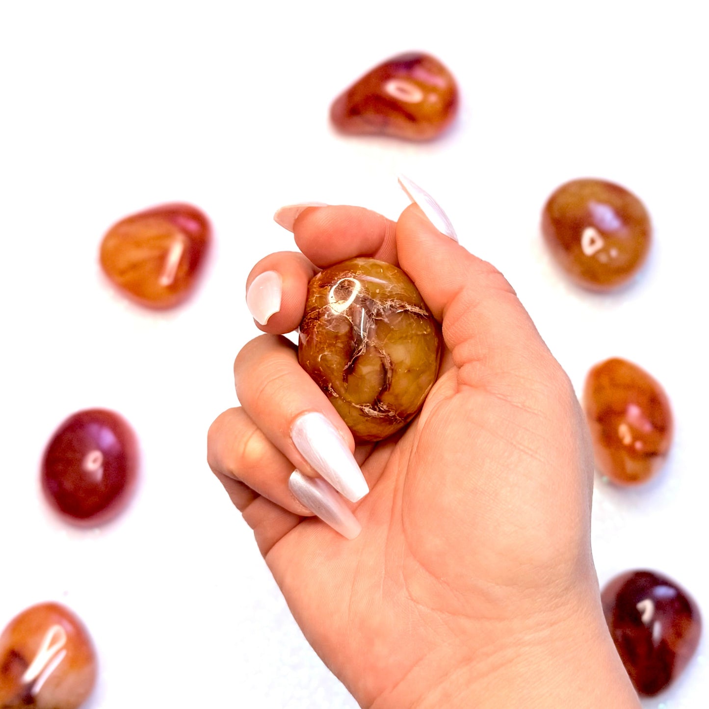 Carnelian Palm Stone #4 51g