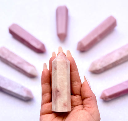 Pink Peruvian Opal Point Generator Tower 102g #11
