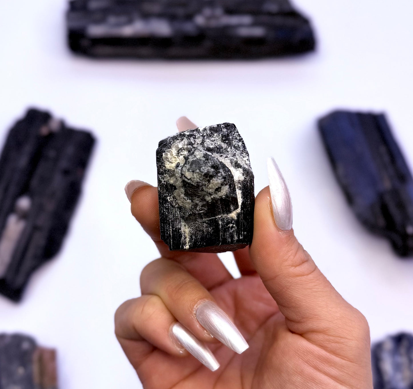 Black Tourmaline with Mica 84g Raw #15