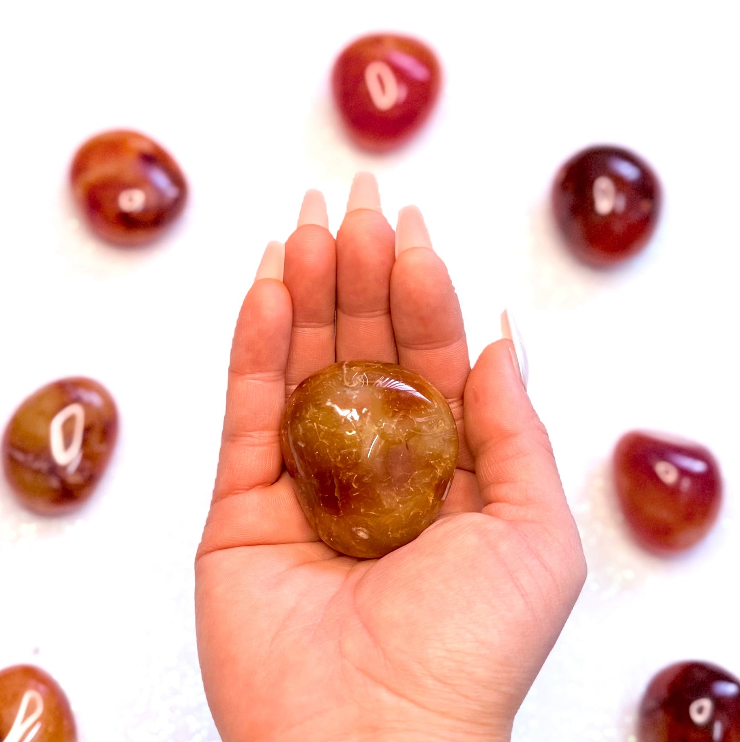 Carnelian Palm Stone #1 71g