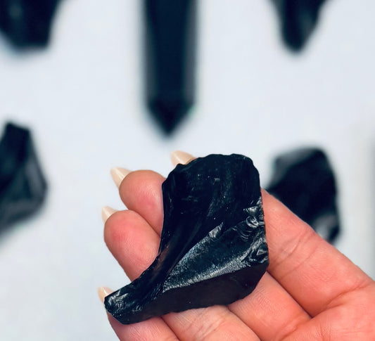 Black Obsidian Natural Raw Chunk #1