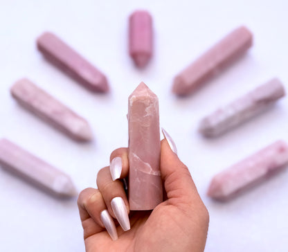 Pink Peruvian Opal Point Generator Tower 77g #7