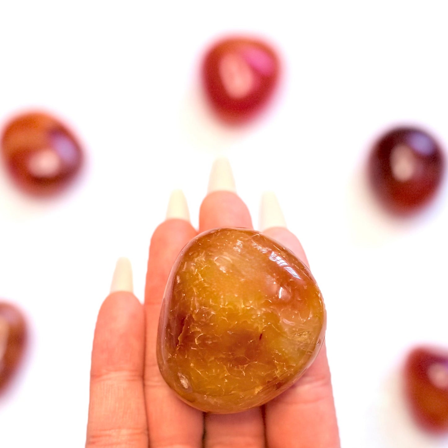Carnelian Palm Stone #1 71g