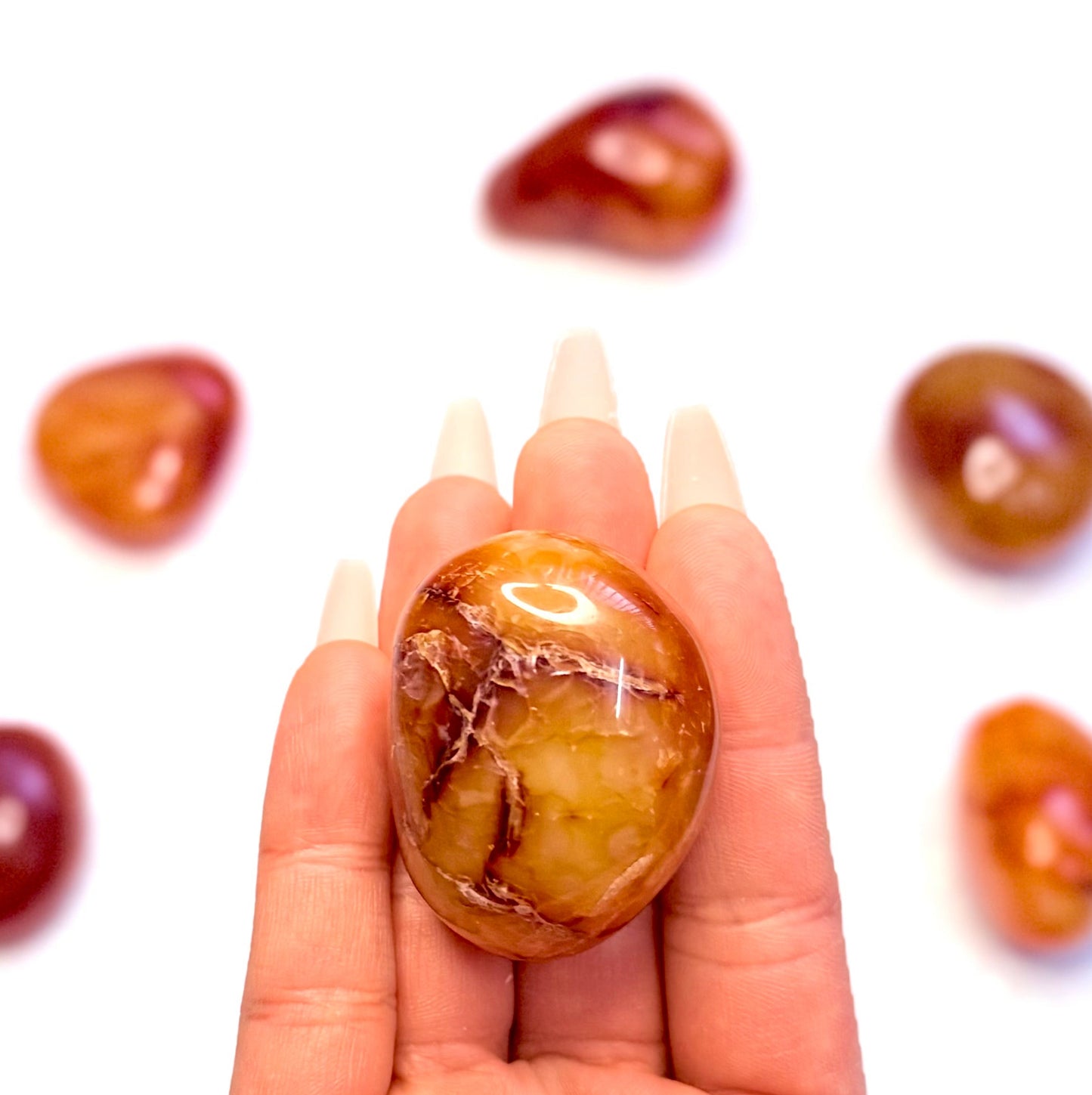 Carnelian Palm Stone #4 51g