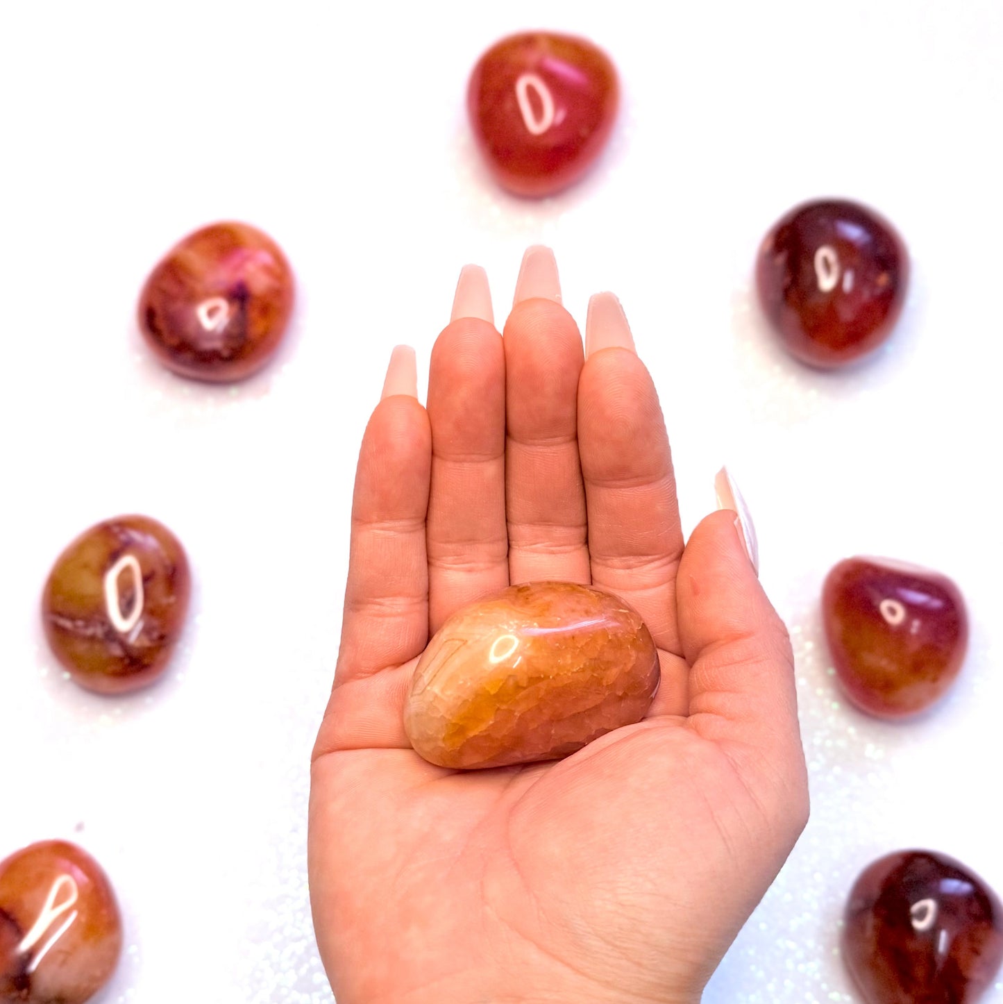 Carnelian Palm Stone #9 55g