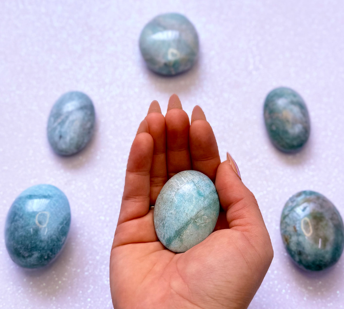 Amazonite Palm Stone #6