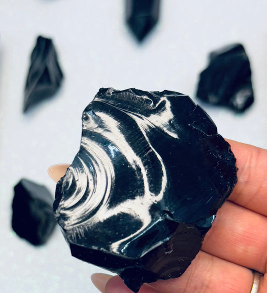 Black Obsidian Natural Raw Chunk #6