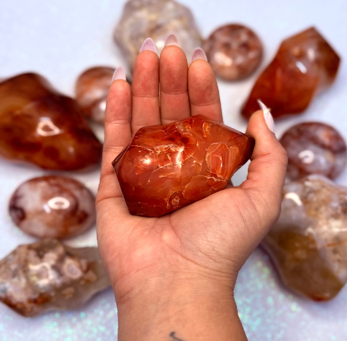 Carnelian Flame Freeform Tower ‘Camila’ 203g