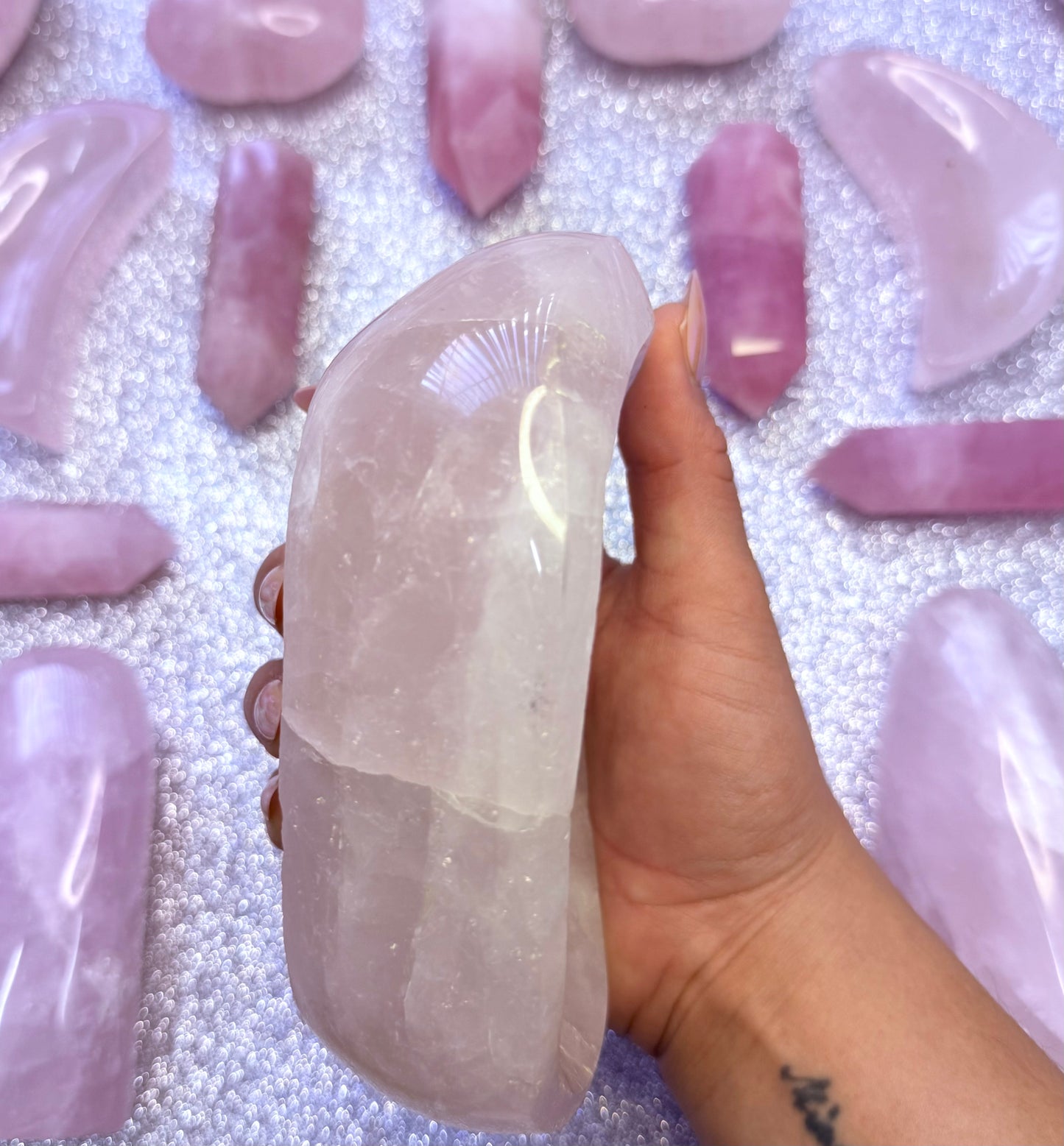 Rose Quartz Crystal Bowl Large - 0.958g