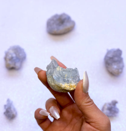 Celestite Cluster Egg 103g #1