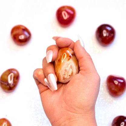 Carnelian Palm Stone #10 61g