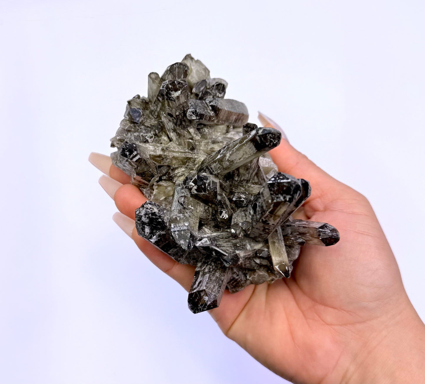 Smoky Quartz Irradiated Cluster 'Shiloh' 418g