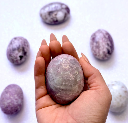 Pink Tourmaline Rubelite Palm Stone 128g #2