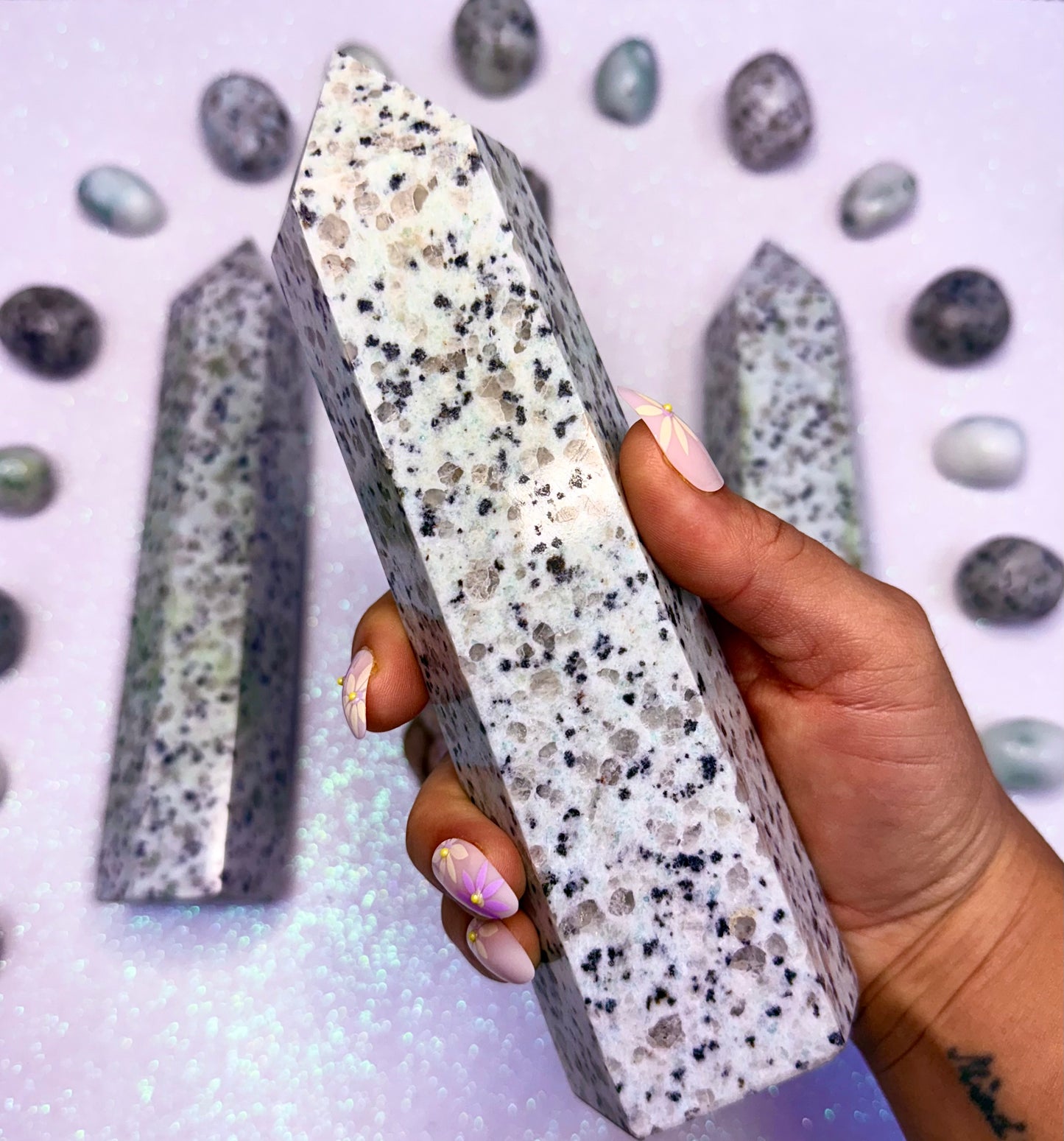 Kiwi Jasper Point Generator Crystal Tower 'Kaya' 0.685kg