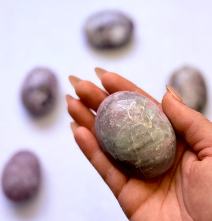 Pink Tourmaline Rubelite Palm Stone 128g #2