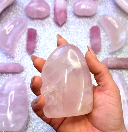 Rose Quartz Large Freeform Crystal Tower - 337g
