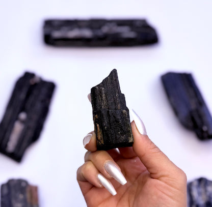 Black Tourmaline with Mica Raw 94g #11