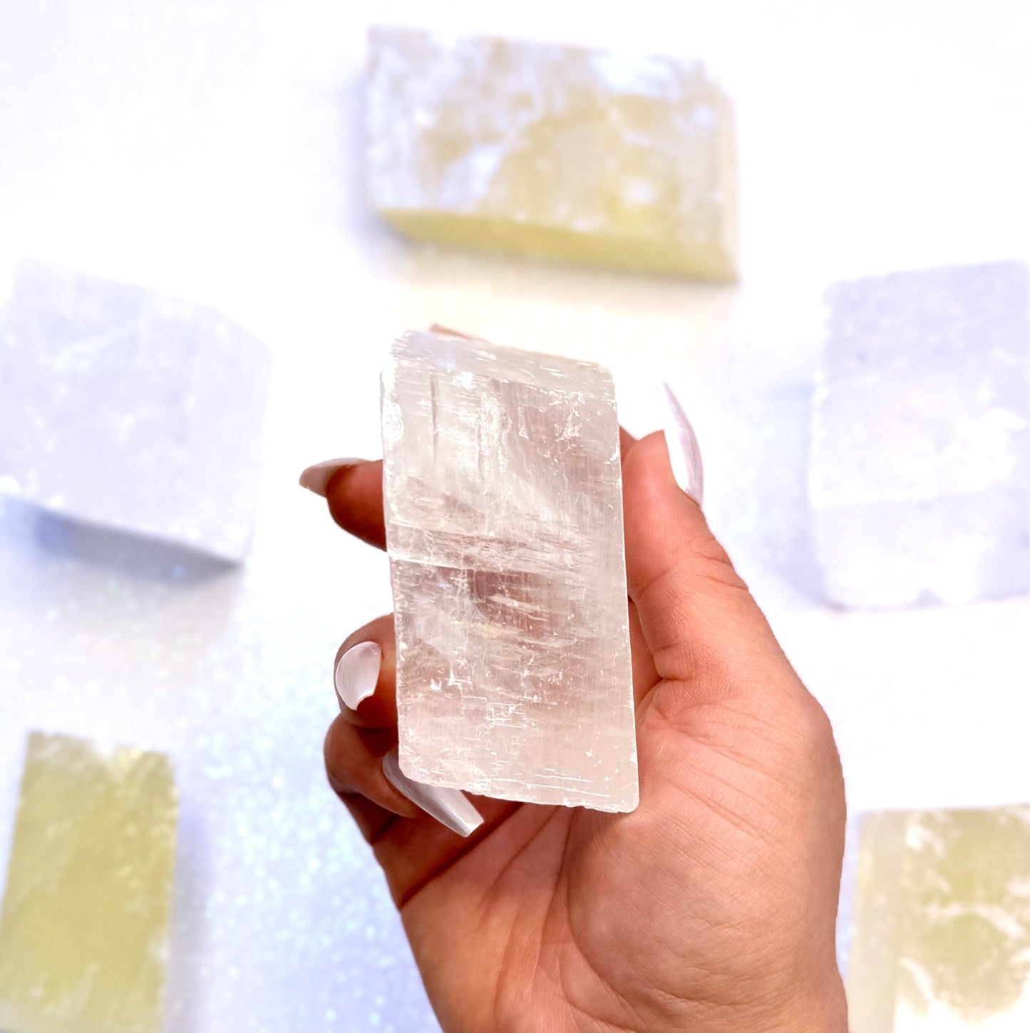 Clear Iceland Spar Optical Calcite Raw Crystal Slab #2 291g