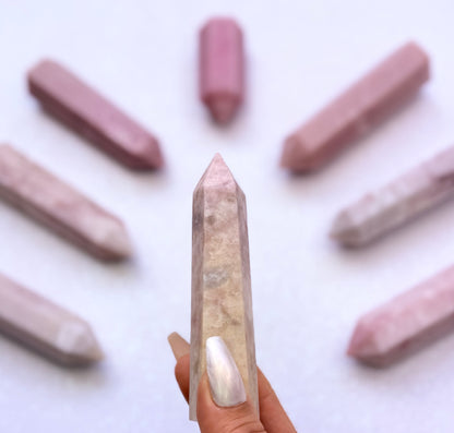 Pink Peruvian Opal Point Generator Tower 116g #6
