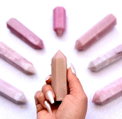 Pink Peruvian Opal Point Generator Tower 97g #8