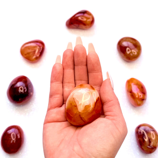 Carnelian Palm Stone #12 74g