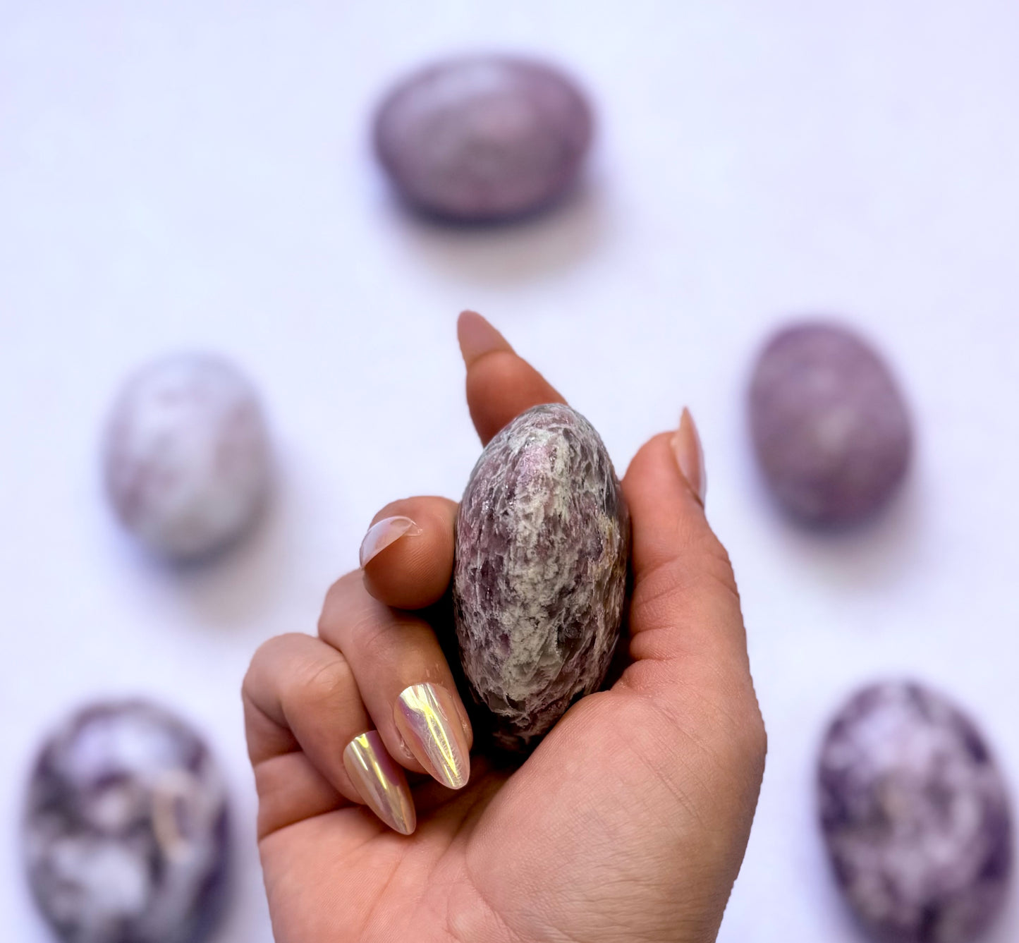 Pink Tourmaline Rubelite Palm Stone 111g #5