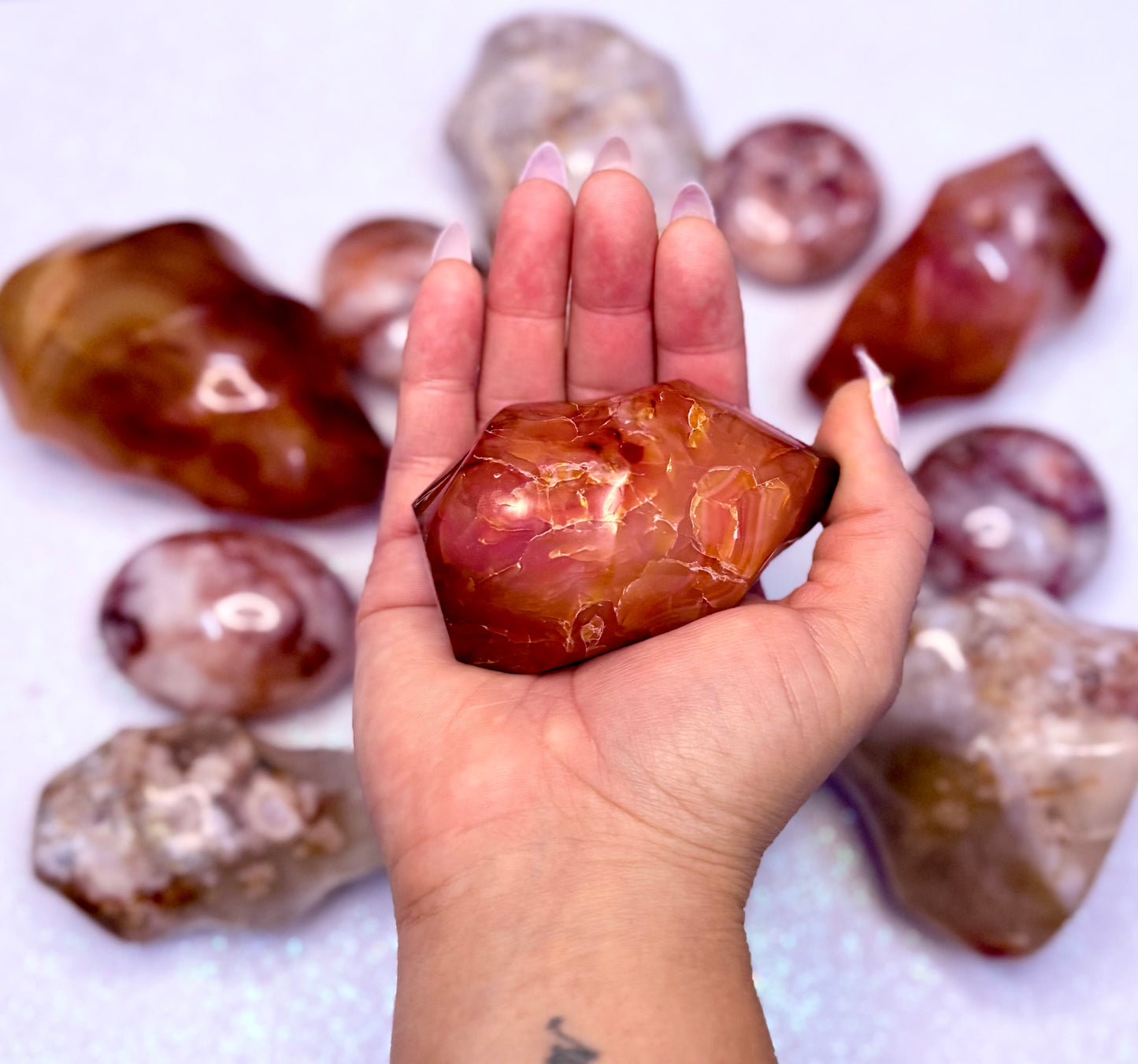 Carnelian Flame Freeform Tower ‘Camila’ 203g