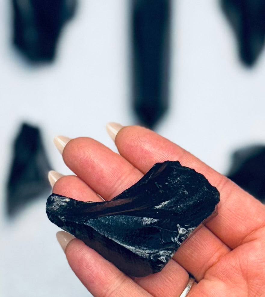Black Obsidian Natural Raw Chunk #1