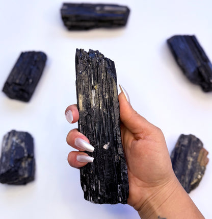 Black Tourmaline Raw 375g #8