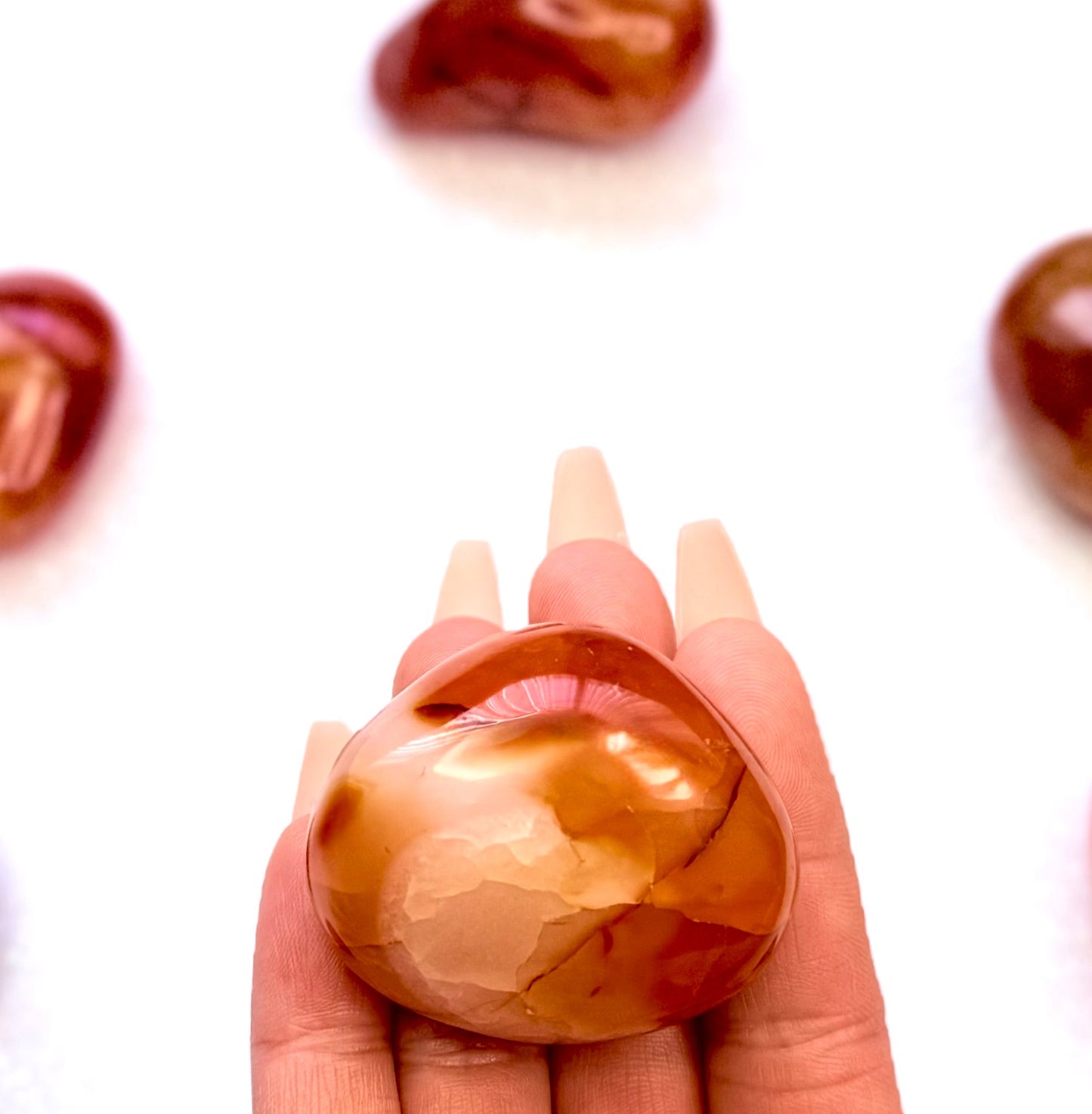 Carnelian Palm Stone #12 74g