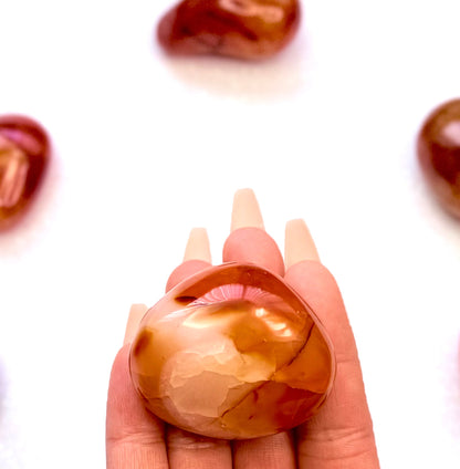 Carnelian Palm Stone #12 74g