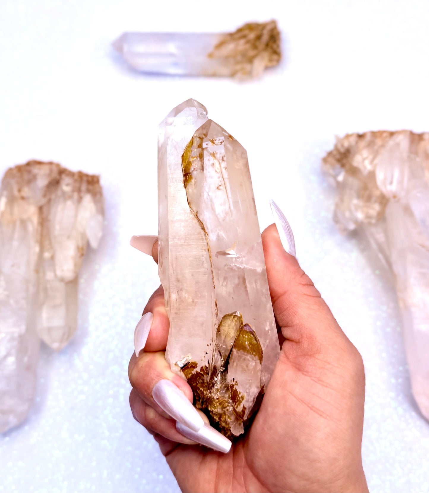 Himalayan Cathedral Clear Golden Quartz Cluster “Harley” 257g