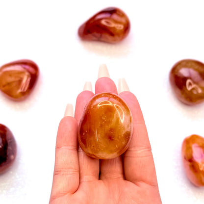 Carnelian Palm Stone #5 52g
