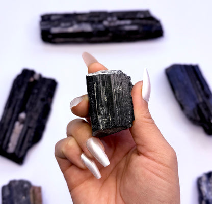 Black Tourmaline with Mica 84g Raw #15